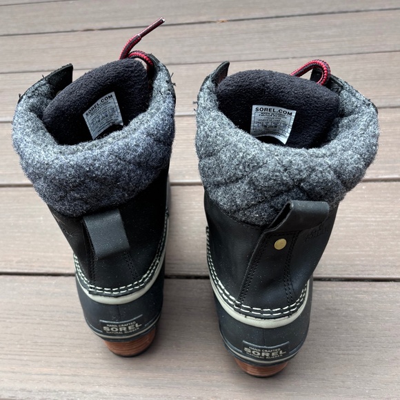 Sorel SLIMPACK II Lace Winter Boots Women's Size 8 Black Waterproof - LIKE NEW - Picture 6 of 10